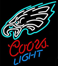 New Coors Light Philadelphia Eagles Beer Lamp Neon Sign 24&quot;x20&quot; - $249.99