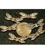 8mm x 22mm Antiqued Pewter Dragonfly Wing Beads (20) (MFP1027) - $2.97