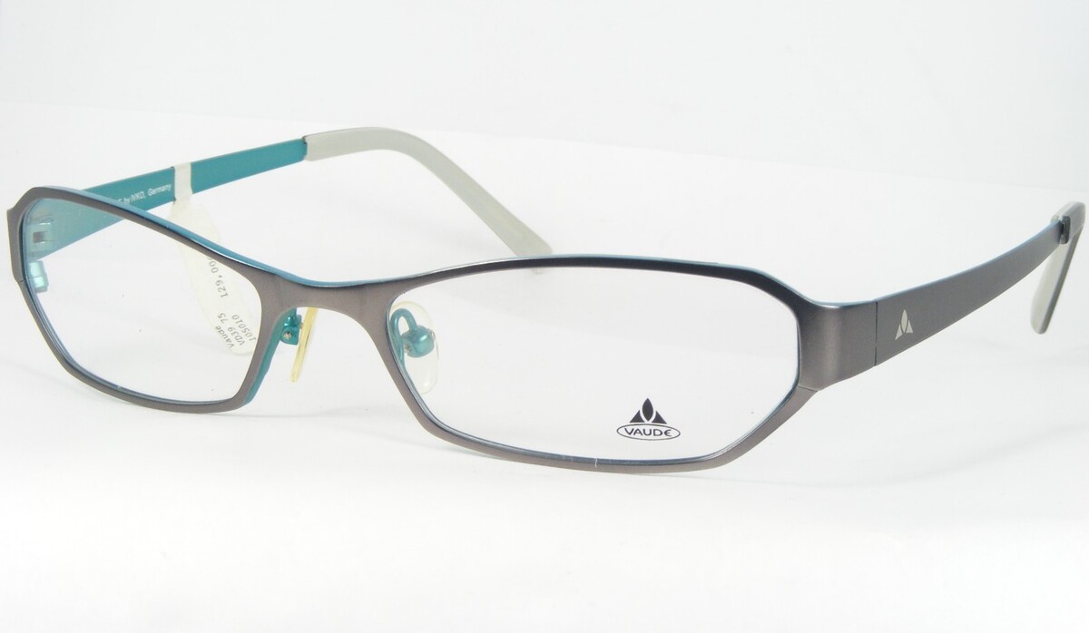 VAUDE Von Ivko Helix VD39 75 Silber-Grau/Türkis Brille Rahmen 51-17-135mm - $66.33