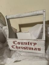 3 rustic Country Christmas Wood Bins  with Handles - SALE image 2
