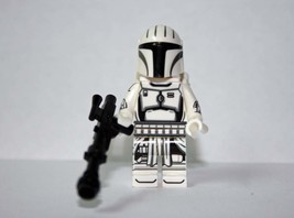 Minifigure The Mandalorian Soldier White V2 Tv Show Star Wars US Seller - £5.49 GBP