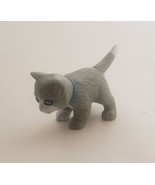 Barbie Playtime Pets Replacement Grey Gray Cat Kitten Blue Collar Animal... - £7.42 GBP