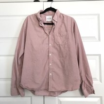 THE IDLE MAN Mens Shirt Pink Corduroy Button Down Clifton XL Extra Large - £17.31 GBP