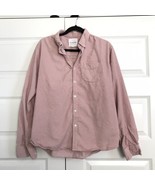 THE IDLE MAN Mens Shirt Pink Corduroy Button Down Clifton XL Extra Large - £17.68 GBP