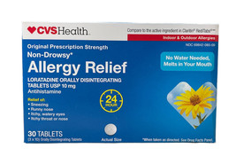 CVS Health Allergy Relief Non-Drowsy 30 Tablets 10mg Exp 2025 - £11.67 GBP