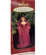 Scarlett O&#39;hara Christmas Ornament NEW in Box Vintage Red Dress Hallmark - $13.47