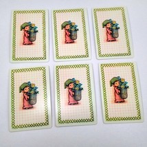 6 Elf Carrying Flowers Playing Cards for Crafting, Re-purpose, Up-cycle,... - $2.25