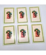 6 Elf Carrying Flowers Playing Cards for Crafting, Re-purpose, Up-cycle,... - £1.80 GBP