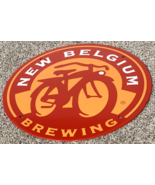 12&quot; Porcelain New Belgium Brewing Sign-Red Yellow-Round-Fat Tire Logo-He... - €80,99 EUR