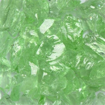 Recycled Chunky Glass, Crystal Green - Small - 0.25-0.5 in. - 3 lbs - $606.69 MXN