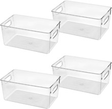 Clear Plastic Storage Bins, Pantry Organizers And Storage Containers Fridge - $32.94