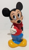 Vintage Mickey Mouse Coin Piggy Bank 12-inch Disney Illco Rubber Plastic... - $9.41