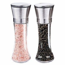 Salt and Pepper Grinder Set Of 2 with Adjustable Ceramic Rotor Pepper Mill Made - £10.12 GBP