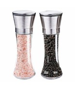 Salt and Pepper Grinder Set Of 2 with Adjustable Ceramic Rotor Pepper Mi... - £9.90 GBP