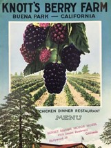 Knott&#39;s Berry Farm Vintage Travel Brochure Buena Park California 50s Menu Events - $12.95