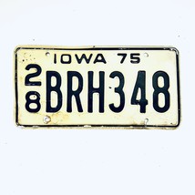 1975 United States Iowa Delaware County Passenger License Plate 28 BRH348 - $16.82