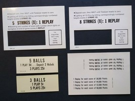 Bowl-O Pinball Game Original NOS Score Cards Price Value Inserts 1970 #2... - £24.54 GBP