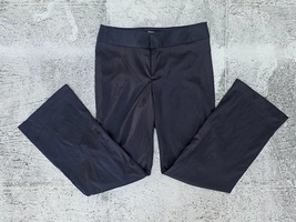 Hype Women Pant Shiny Black Trouser Slacker Dress Pant Size Medium 34X31... - $19.00