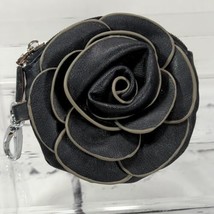 Maurices Black Rose Coin Purse Zippered   - £9.48 GBP