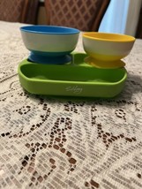 Lot Silicone Baby/Toddler Feeding 2 Munchkin Bowls 3 Compartment Suction... - $6.65
