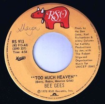Bee Gees Too Much Heaven 45 rpm Rest Your Love On Me Canadian Pressing - £4.65 GBP