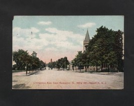 Vintage Linen Postcard 1900s Livingston Avenue New Brunswick NJ  - $7.99