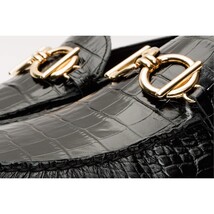 The Pisa Black Leather Bit Drive Loafer Men Shoe image 3