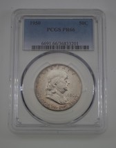 1950 50C Franklin Half Dollar Proof Graded by PCGS as PR66! Gorgeous Str... - $16,408.04 MXN