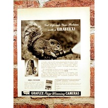 1941 Squirrel on Spraying Hose GRAFLEX Camera Original Vtg PRINT AD Clipping - £11.46 GBP