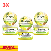 3X Be White Pineapple &amp; Lime Body Mask Scrub Bright Smooth Skin Moisturize 300 G - £95.10 GBP