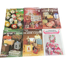 Lot 6 Vintage Crochet Magazines Patterns Leaflets Cross Stitch Plastic Canvas - £9.41 GBP