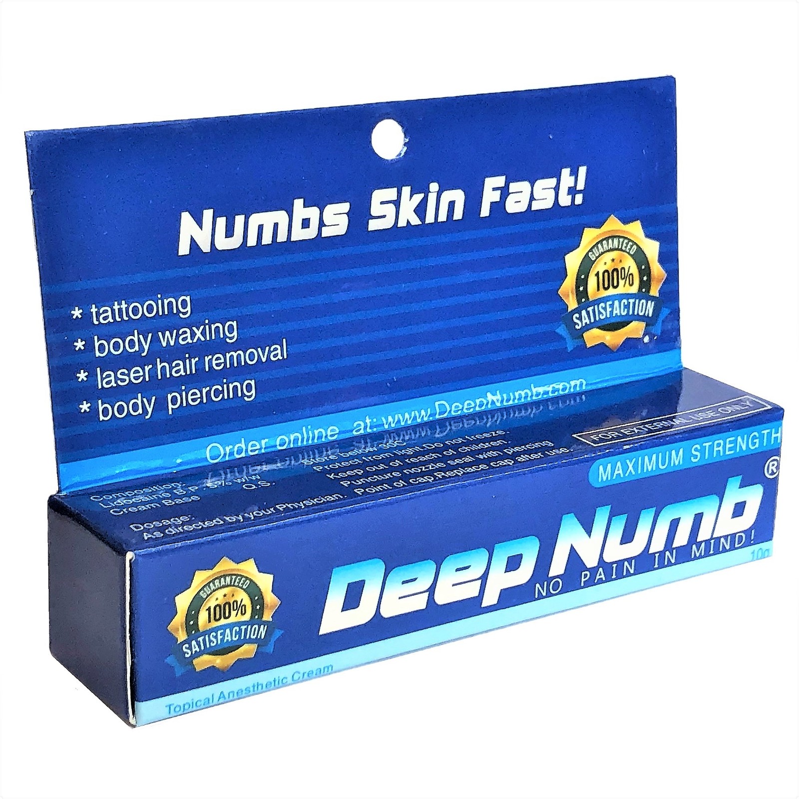 10g Tube DEEP NUMB Skin Numbing Cream Tattoo Body Piercings Waxing Laser  - $9.99