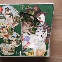 Claire Murrary Gibson Woodland Friends SNOWMAN Decorative Desert Plates ... - $24.17