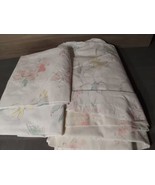 JC Penny Percale Sheet Set Florals Cotton/Polyester Twin Set Fitted Flat - $23.17