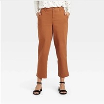Rust Brown High-Rise Womens 6 Jeans Straight Cropped Ankle Pants A New D... - £18.69 GBP