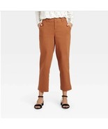 Rust Brown High-Rise Womens 6 Jeans Straight Cropped Ankle Pants A New D... - £18.64 GBP