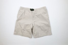 Vintage Y2K 2001 Gap Mens XL Faded Belted Above Knee Ripstop Shorts Beige Cotton - $49.45