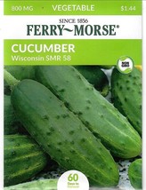 GIB Cucumber Wisconsin SMR58 Vegetable Seeds Ferry Morse  - $9.00