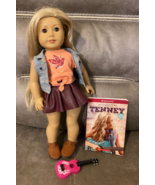 American Girl Doll Tenney Grant with Paperback Book with guitar - £38.68 GBP