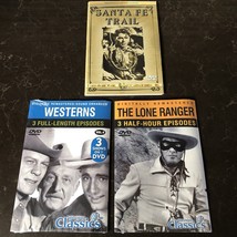 Lot Of 3 Westerns DVD CD Santa Fe Trail The Lone Ranger Episodes - £16.81 GBP