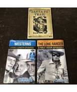 Lot Of 3 Westerns DVD CD Santa Fe Trail The Lone Ranger Episodes - £16.50 GBP