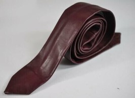 Stylish Handmade Men&#39;s Brown Genuine Lambskin Leather Tie Formal Party W... - £29.15 GBP