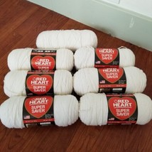 7 Skeins Red Heart WHITE Super Saver #0311 Yarn 7 Oz  Lot of 7 - £37.36 GBP