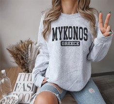 Mykonos Greece sweatshirt,Mykonos sweater,Greece hoodie,Soft Cozy Vintage Mykono - £34.44 GBP