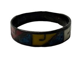 Mexico Multicolor Stone Sterling Silver Ring Size 5.75 Taxco 925 - $457.49 MXN