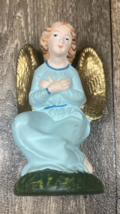 Vintage Paper Mache Nativity Kneeling Angel - $12.99