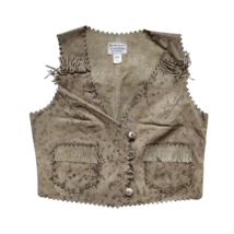 DOUBLE RL SLEEVELESS  WOMENS FRINGED LEATHER VEST WORLDWIDE SHIPPING FAT... - $560.02