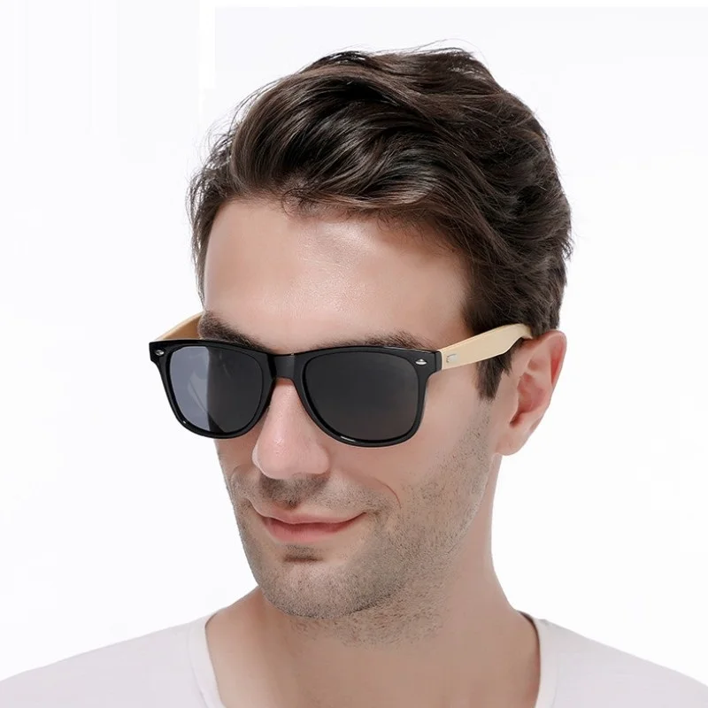 Sporting Fashionable Bamboo Wood SunglAes Men Women ClAic Square Vintage Driving - £23.52 GBP