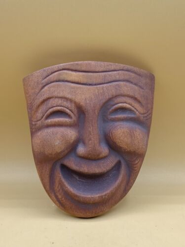 Vintage Kona Hawaii Pottery Tiki Man Face Mask Comedy Tragedy Drama - $17.81