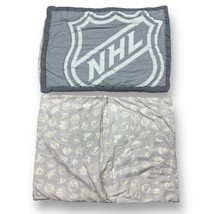 Pottery Barn Teen Sham 26&quot; x 20&quot; Hockey Sports Team NHL Gray Quilted - £23.45 GBP